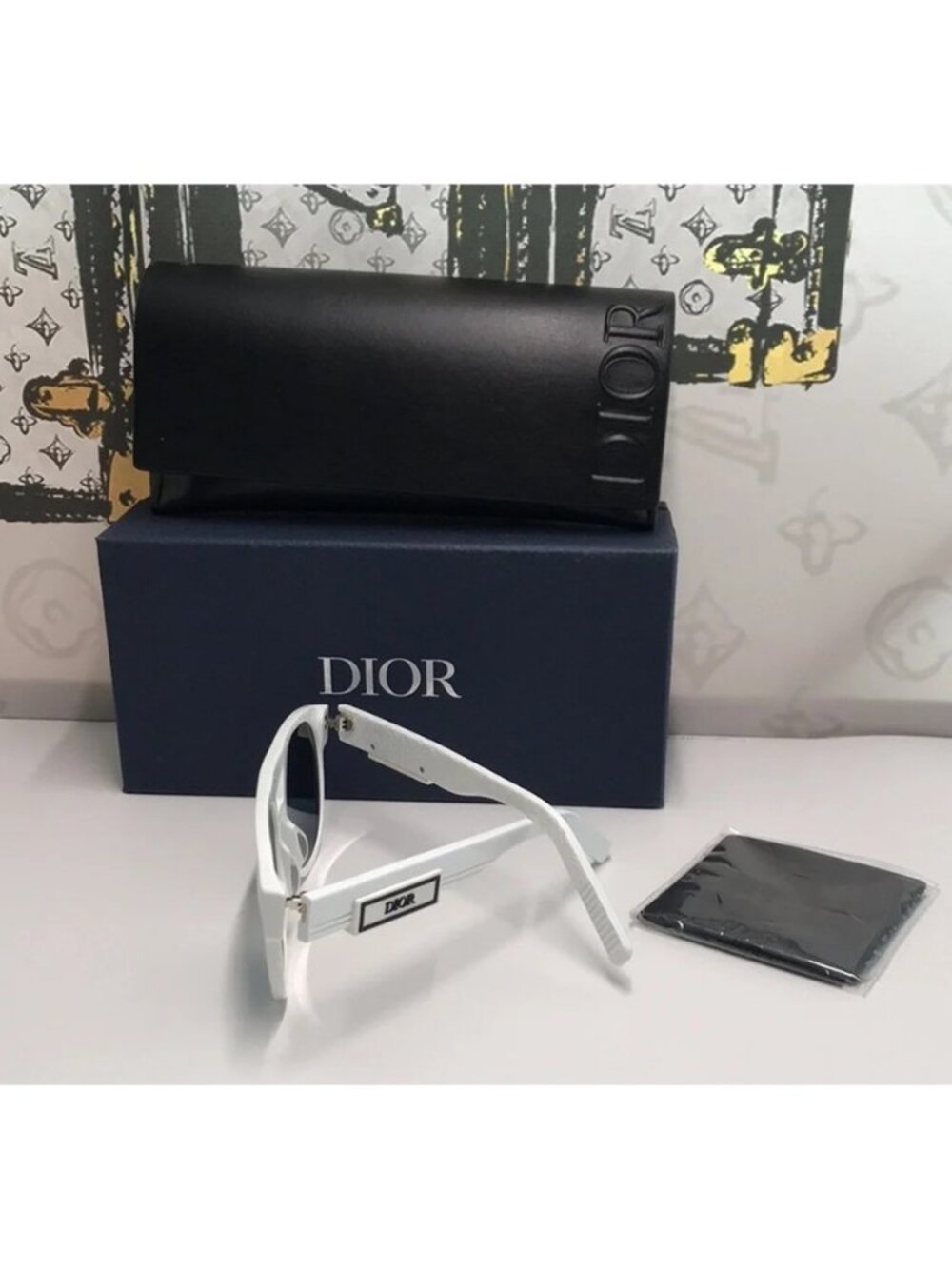 New Authentic Dior White Acetate Sunglasses DIOR B23 R 11 - Picture 3 of 11